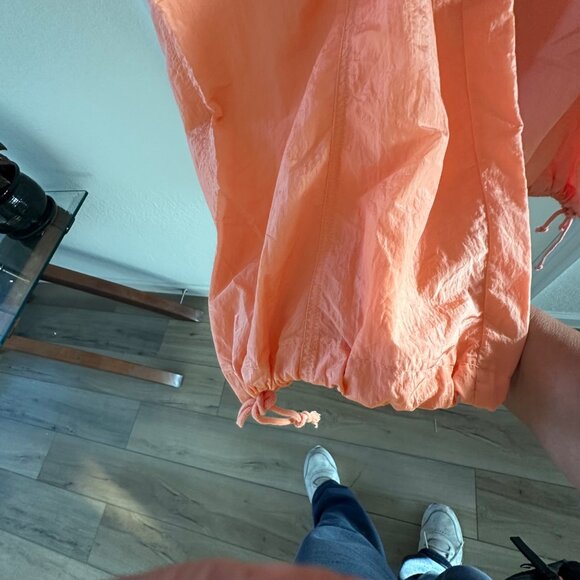 Wild Fable Peach Orange Recycled Nylon Drawstring Cargo Pants L - Picture 13 of 13